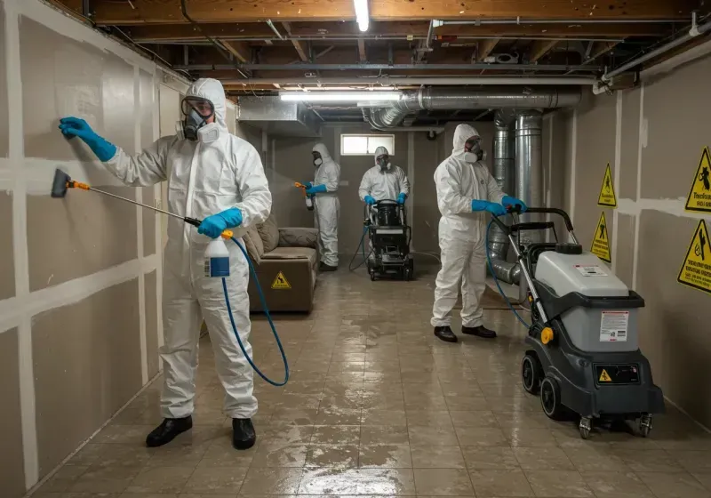 Basement Moisture Removal and Structural Drying process in Calaveras County, CA